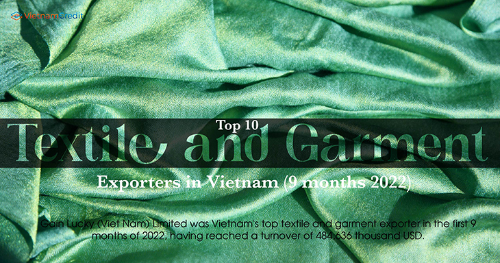 Top 10 textile and garment exporters in Vietnam (9 months 2022)